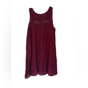 Free People Cranberry Lace Dress